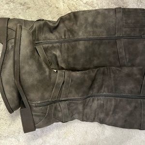 Ride Around gray tall ex-large calf boots
